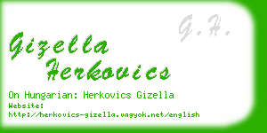 gizella herkovics business card